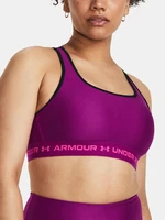 Fialová športová podprsenka Under Armour Crossback Mid Bra