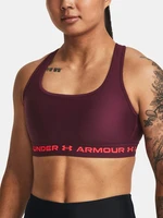 Vínová dámska športová podprsenka Under Armour UA Crossback Mid Bra