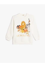 Koton The Lion King Sweatshirt Licensed Long sleeve Raised