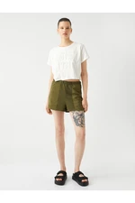 Koton Mini Shorts with Elastic Waist and Pocket Detail