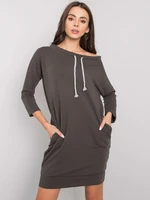 Dark khaki dress made of Paulie cotton