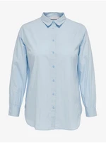 Light blue ladies shirt ONLY CARMAKOMA Nora - Women