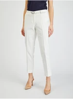 Orsay White Women's Shortened Pants with Belt - Women