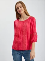 Orsay Dark pink Women's Blouse with Lace - Women