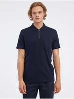 Dark blue men's polo shirt LERROS - Men