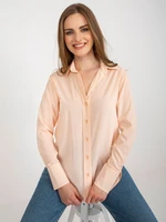 Peach women's classic shirt with collar