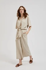 Women's linen trousers MOODO - beige