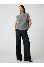 Koton Knitted Sweater Round Neck with Back Window Detail