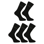 5PACK Pietro Filipi High Bamboo Black Socks