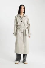 DEFACTO DFC - Regular Fit Belted Long Trench Coat