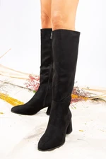 Fox Shoes Women's Black Suede Boots