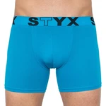 Men's boxers Styx long sports rubber light blue