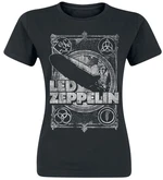 Led Zeppelin Tričko Vintage Print LZ1 Womens Black 2XL