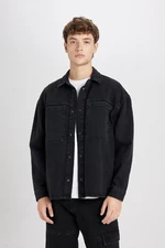 DEFACTO Oversize Wide Cut Jean Long Sleeve Basic Shirt