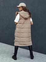 Women's quilted vest SKYLER camel Dstreet