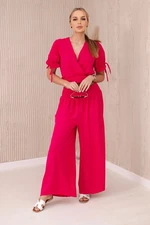 Women's set blouse + trousers - fuchsia