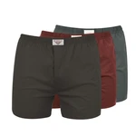 Bushman trenýrky Nicolas 3Pack dark brown/burgundy/grey XXXL