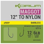 Korum náväzce xpert maggot barbless to nylon 30 cm - #16 0,15 mm 4 lb