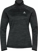 Odlo Women's Run Easy Half-Zip Long-Sleeve Mid Layer Top Black Melange XS Běžecká mikina