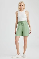 DEFACTO High Waist Short Leg Viscose Shorts