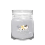 YANKEE CANDLE Signature Vonná svíčka střední 2 knoty Smoked Vanilla & Cashmere 368 g