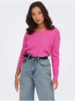 Pink Womens Rib Sweater ONLY Camilla - Women