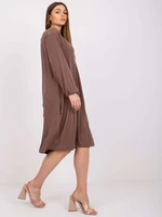 Rimini brown oversize midi dress *