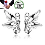 OMHXZJ Wholesale Fashion Men man woman girl jewelry Daisy Flower Rabbit flying butterfly 925 sterling silver Stud Earrings YS07