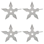 4X Coat Hooks Ninja Star Shape Stainless Steel Creative Wall Door Hook Clothes Hats Hanger Holder Home Decoration