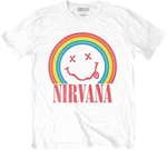 Nirvana Tričko Smiley Rainbow White S