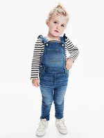 GAP Dětské džíny s laclem ruffle skinny overalls with Washwell - Holky