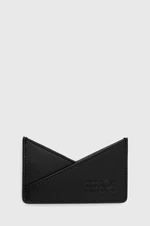 Kožené puzdro na karty MM6 Maison Margiela Japanese 6 slg čierna farba, SA6UI0014