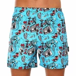 Turquoise Men's Patterned Boxer Shorts with Pockets Styx Music