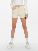 Creamy women's denim shorts ONLY Blush - Women