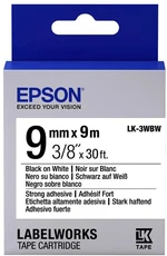 Epson LabelWorks LK-3WBW C53S653007 9mm x 9m, čierna tlač / biely podklad, silne priľnavá, originálna páska