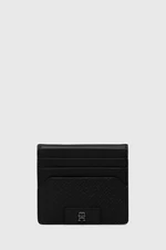 Kožené pouzdro na karty Tommy Hilfiger černá barva, AM0AM12172
