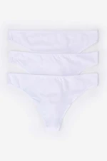 Tanga women'secret 3-pack bílá barva