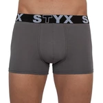 Pánské boxerky Styx sportovní guma tmavě šedé