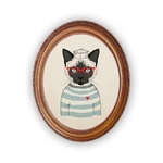 Owalny obraz Really Nice Things Sailor Cat