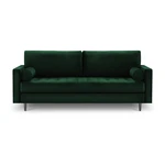 Zielona aksamitna sofa Milo Casa Santo, 219 cm