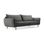 Ciemnoszara aksamitna sofa Cosmopolitan Design Vienna, 200 cm