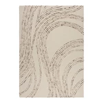Brązowo-kremowy wełniany dywan 200x290 cm Abstract Swirl – Flair Rugs