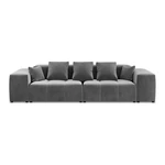 Szara aksamitna sofa 320 cm Rome Velvet – Cosmopolitan Design