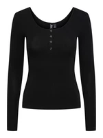 Pieces Dámske tričko PCKITTE Slim Fit 17101437 Black M