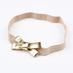 Baby Girls Gold&Silver PU Bow Headband Kids Leather Bowknot Hairband Headwear Newborn Hair Band Accessories