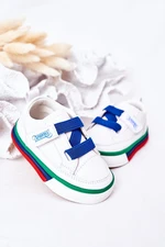 Kids Sneakers with Ribs White Dark Blue Baxter