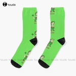 Brilliant Breloom Socks Men Athletic Socks Street Skateboard Socks 360° Digital Print Comfortable Best Girls Sports Funny Gift