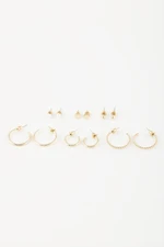 DEFACTO Women's 6-Piece Gold Earrings