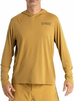 Adventer & fishing Horgászpulóver Functional Hooded UV T-shirt Sand 2XL