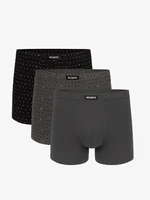 Boxer shorts Atlantic 3MH-025/11/12 A'3 S-2XL black-khaki 082